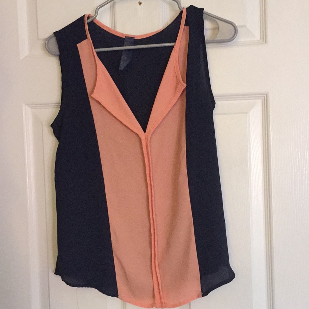Navy/Pink tank top